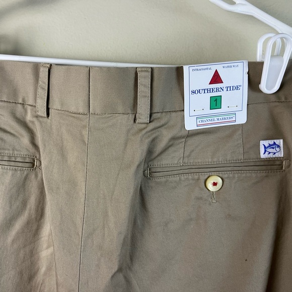 NWT Southern Tide khaki flat front men’s pants size 38/32 - Picture 4 of 6